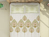 Ornate Palm - Light Green 100% Cotton Double Bedsheet - Atrium By Spaces