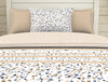 Geometric Beige 100% Cotton Single Bedsheet - Geostance By Spaces