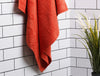 Red 100% Cotton Large Towel - Colorfas By Spaces