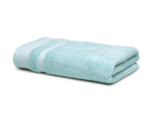 Aqua Green - Light Green 100% Cotton Bath Towel - Hygro By Spaces