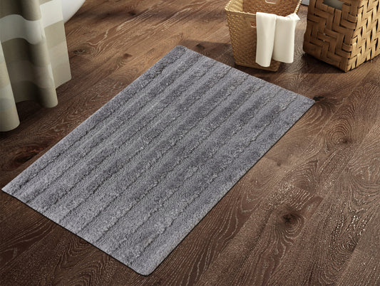 Fade Resistant Pewter Drylon Large Bath Mat - Swift Dry By Spaces