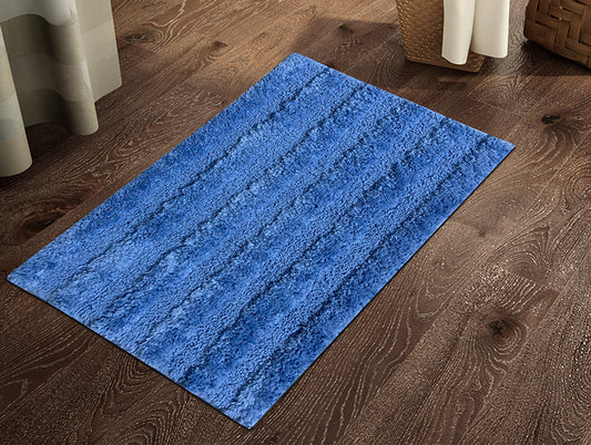 Fade Resistant Blue Summer Drylon Small Bath Mat - Swift Dry By Spaces
