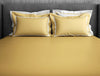 Solid Champagne Gold - Gold 100% Cotton Large Bedsheet - Hygro By Spaces