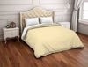 Solid Cream/White - Light Yellow 100% Cotton Shell Double Quilt / AC Comforter - Hygro By Spaces