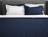 Solid Midnight Blue - Dark Blue 100% Cotton Shell Double Quilt / AC Comforter - Hygro By Spaces