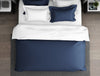 Solid Midnight Blue - Dark Blue 100% Cotton Shell Double Quilt / AC Comforter - Hygro By Spaces
