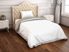 Solid White/Taupe 100% Cotton Shell Single Quilt - Hygro By Spaces