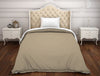 Solid Taupe/White - Brown 100% Cotton Shell Single Quilt - Hygro By Spaces