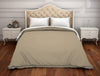 Solid Taupe - Brown 100% Cotton Double Duvet Cover - Hygro By Spaces