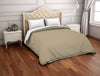 Solid Taupe - Brown 100% Cotton Double Duvet Cover - Hygro By Spaces