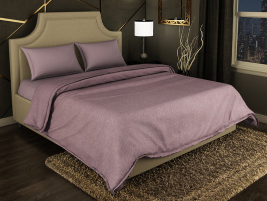 Solid Lilac - Light Violet Polyester Fleece Blanket - Cushlon By Spaces
