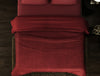 Solid Wine - Maroon Polyester Fleece Blanket - Cushlon By Spaces