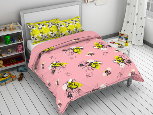 Disney Minnie Pink 100% Cotton Double Bedsheet - By Spaces