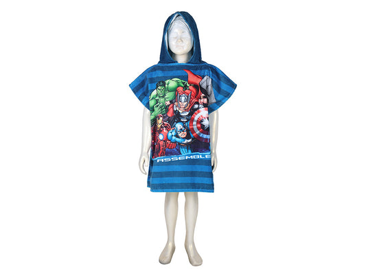 Marvel Avengers Easy Care Navy Blue 100% Cotton Poncho - By Spaces
