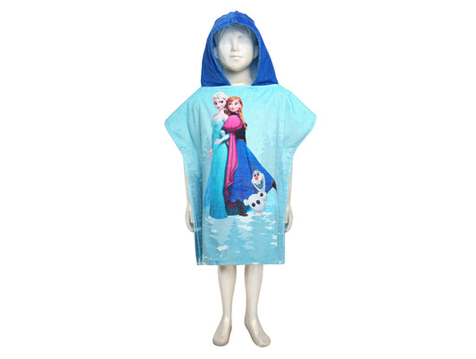 Disney Frozen Easy Care Sky Blue 100% Cotton Poncho - By Spaces