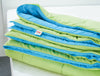 Solid Sgreen/Aqua Blu - Light Green Microfiber Shell Double Quilt / AC Comforter - Silkysoy By Spaces