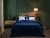 Solid Midnight Blue - Dark Blue 100% Cotton Bed In A Bag - Toujours By Spaces