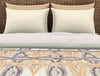 Geometric Turtle Dove - Beige 100% Cotton Shell Double Quilt - Geostance By Spaces
