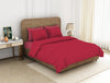 Solid Red 100% Cotton Large Bedsheet - Essentials Solid By Spaces