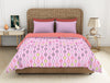 Geometric Pink 100% Cotton Shell Double Quilt - Geostance By Spaces