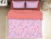 Geometric Pink 100% Cotton Shell Double Quilt - Geostance By Spaces