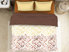 Geometric Brown 100% Cotton Shell Double Quilt - Geostance By Spaces
