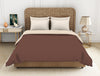 Solid Brown/Beige 100% Cotton Shell Double Quilt - Essentials Solid By Spaces