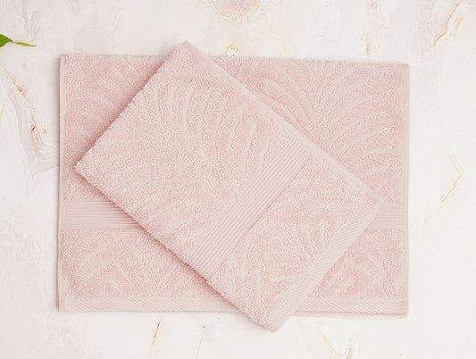 Cameo Rose - Blush 2 Piece 100% Cotton Hand Towel Set - Lavana By Spaces