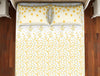 Floral Sunshine - Yellow 100% Cotton Queen Fitted Sheet - Welspun Anti Bacterial By Welspun