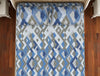Geometric Dutch Blue - Blue 100% Cotton Queen Fitted Sheet - Welspun Anti Bacterial By Welspun