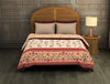 Ornate Poppy Red - Red 100% Cotton Shell Double Quilt - Flora By Spaces