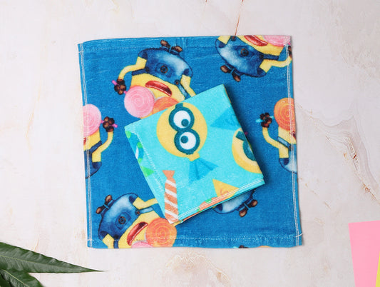 Universal Minions 2 Piece 100% Cotton Face Towel Set - Skyblu/Cblt Blu - By Spaces