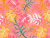 Floral Peach - Orange 100% Cotton Queen Fitted Sheet - Atrium(Season Best Premium Aw1 By Spaces