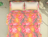 Floral Peach - Orange 100% Cotton Shell Bed In A Bag - Atrium(Season Best Premium Aw1 By Spaces