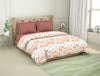 Floral Peach Amber - Coral 100% Cotton Shell Double Quilt - Atrium By Spaces