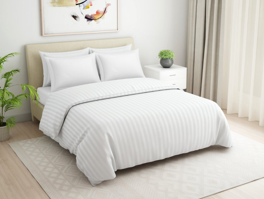 Solid White 100 Cotton Large Bedsheet Welspun Hospitality By Welspu