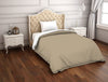 Solid Taupe/White - Brown 100% Cotton Shell Single Quilt / AC Comforter - Hygro By Spaces