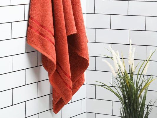 Red 100% Cotton Bath Towel - Atrium By Spaces