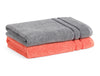 Gunmetal Grey/R 2 Piece 100% Cotton Bath Towel Set - Atrium By Spaces