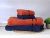 Red/Midnight Bl 4 Piece 100% Cotton Towel Set - Atrium By Spaces