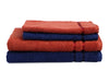 Red/Midnight Bl 4 Piece 100% Cotton Towel Set - Atrium By Spaces