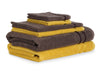Mustard/Chocola 6 Piece 100% Cotton Towel Set - Atrium By Spaces