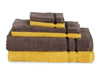 Mustard/Chocola 6 Piece 100% Cotton Towel Set - Atrium By Spaces
