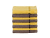 Mustard/Chocola 8 Piece 100% Cotton Face Towel Set - Atrium By Spaces