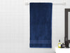 Midnight Blue - Dark Blue 100% Cotton Bath Towel - Atrium Plus By Spaces