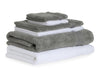 White/Gunmetal 6 Piece 100% Cotton Towel Set - Atrium Plus By Spaces