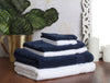 White/Midnight 6 Piece 100% Cotton Towel Set - Atrium Plus By Spaces