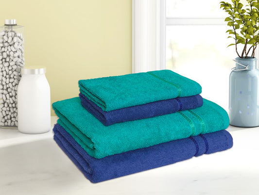 SPACES Seasons Multicolour Textured Cotton Towel Set - Set of 10
