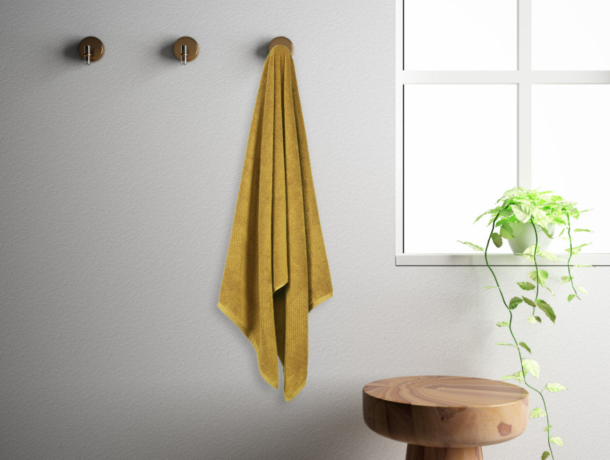 Gold 100% Cotton Bath Towel - Swift Dry By Spaces