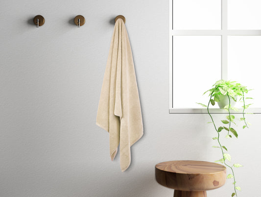 Camel - Light Brown 100% Cotton Bath Towel - Swift Dry By Spaces